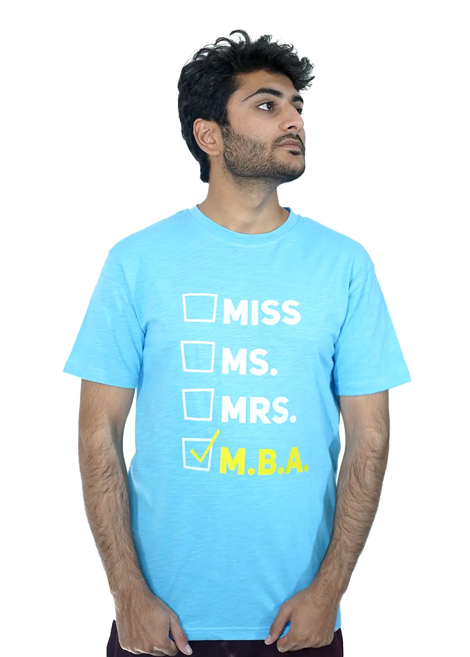 MBA Students T Shirts - 100% Cotton Regular Fit
