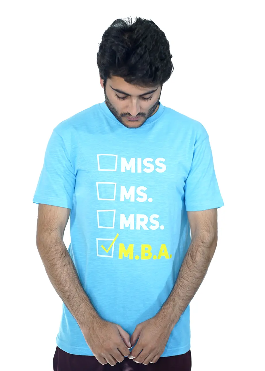 University students t shirts MBA Students T Shirts - 100% Cotton Regular Fit