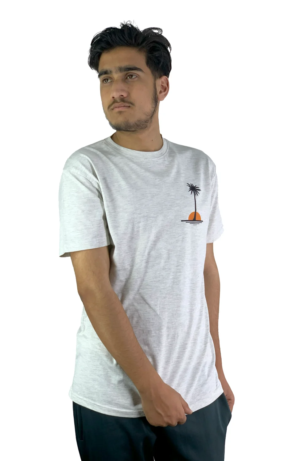White T shirt 1 Regular Fit Cotton T-Shirt